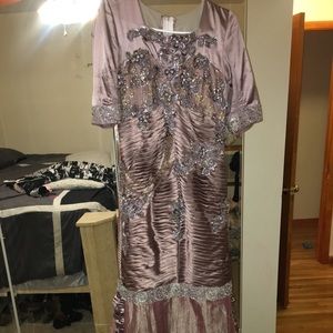 Champagne colored custom bridesmaid dress